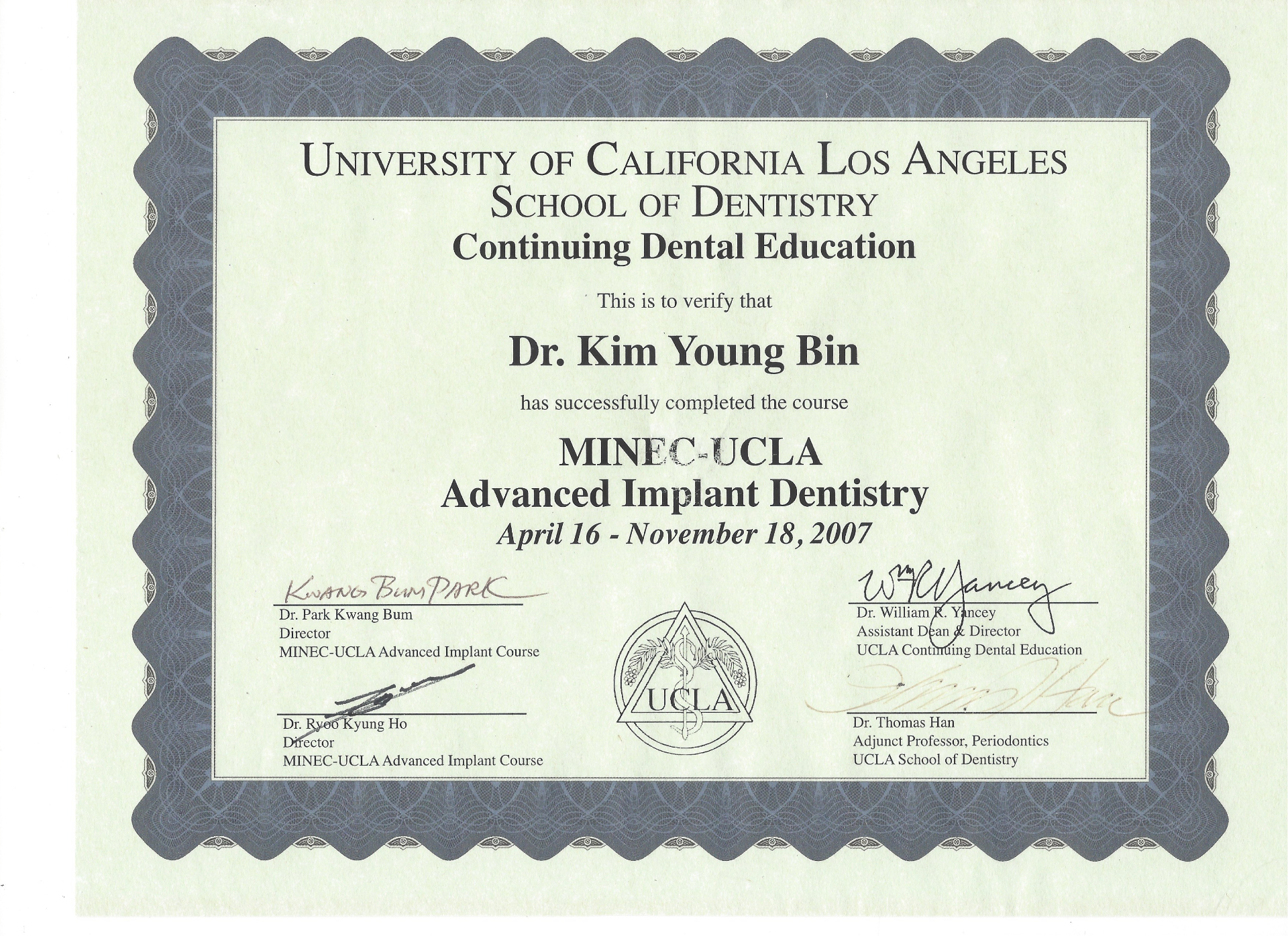 UCLA MINEC Advanced Implant Dentistry